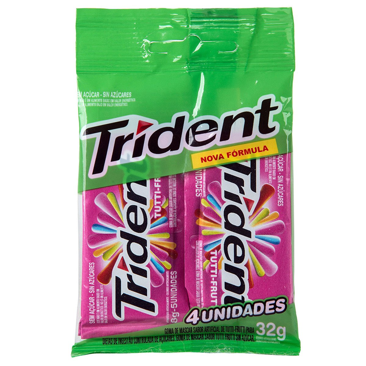 Capa do produto Goma De Mascar Trident Tutti-Frutti 8g