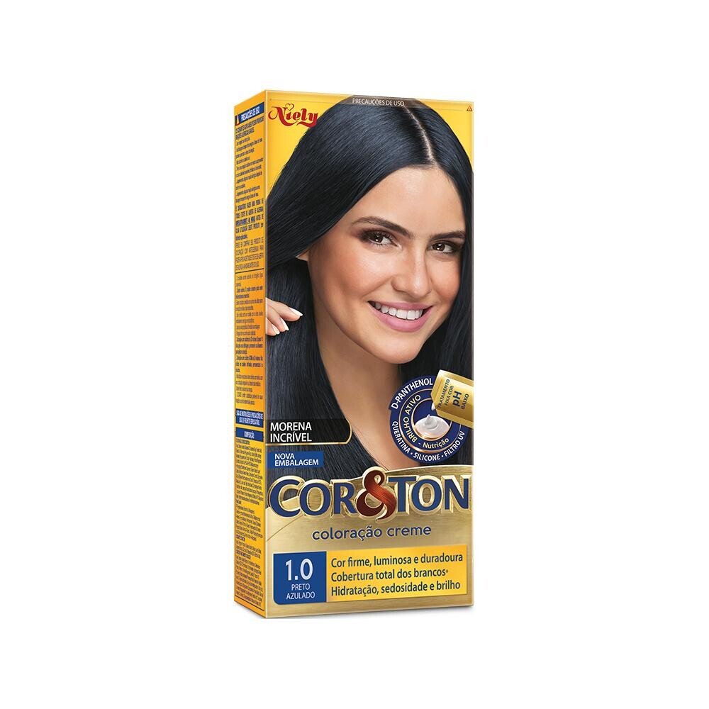 Capa do produto Tintura Cor & Ton Nº 1.0 Preto Azulado 125G