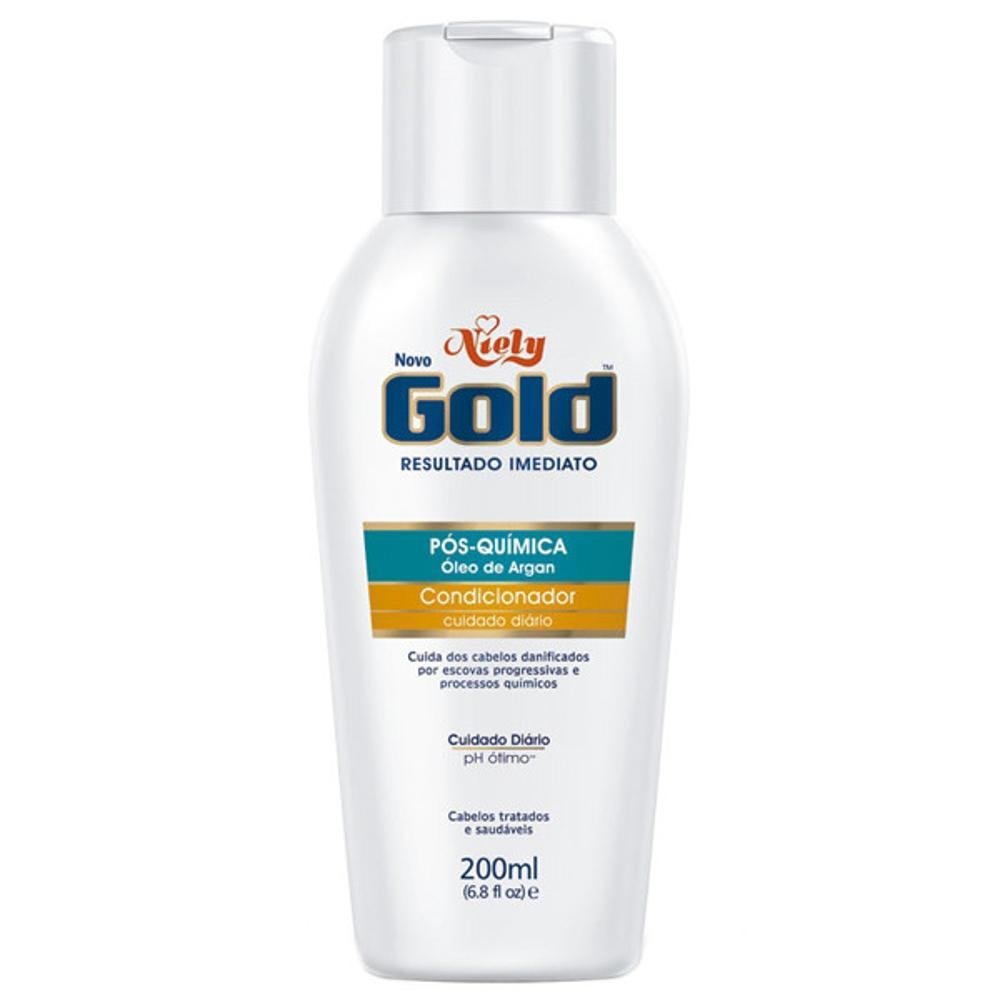 Capa do produto Condicionador Niely Gold Pós Quimicia Cabelos Pós Progressiva 200Ml