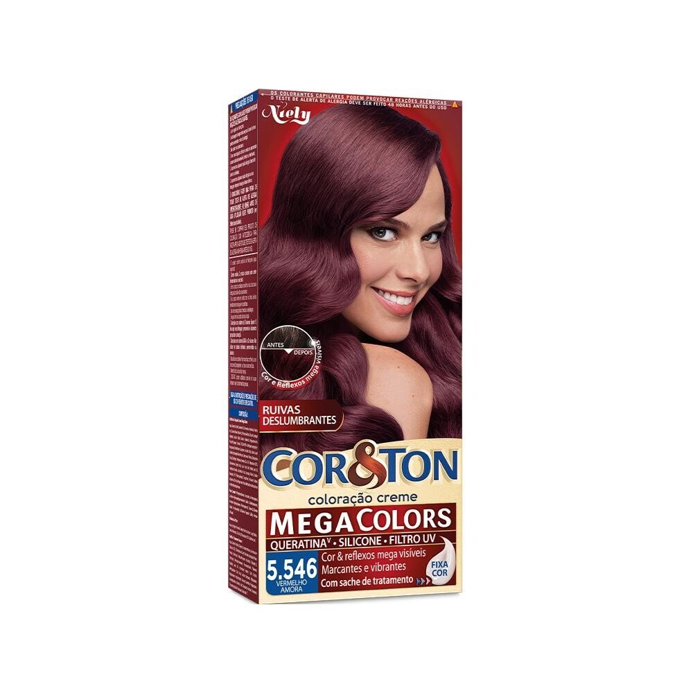 Capa do produto Coloração Creme Cor&Ton 5.546 Vermelho Amora 1 Unidade