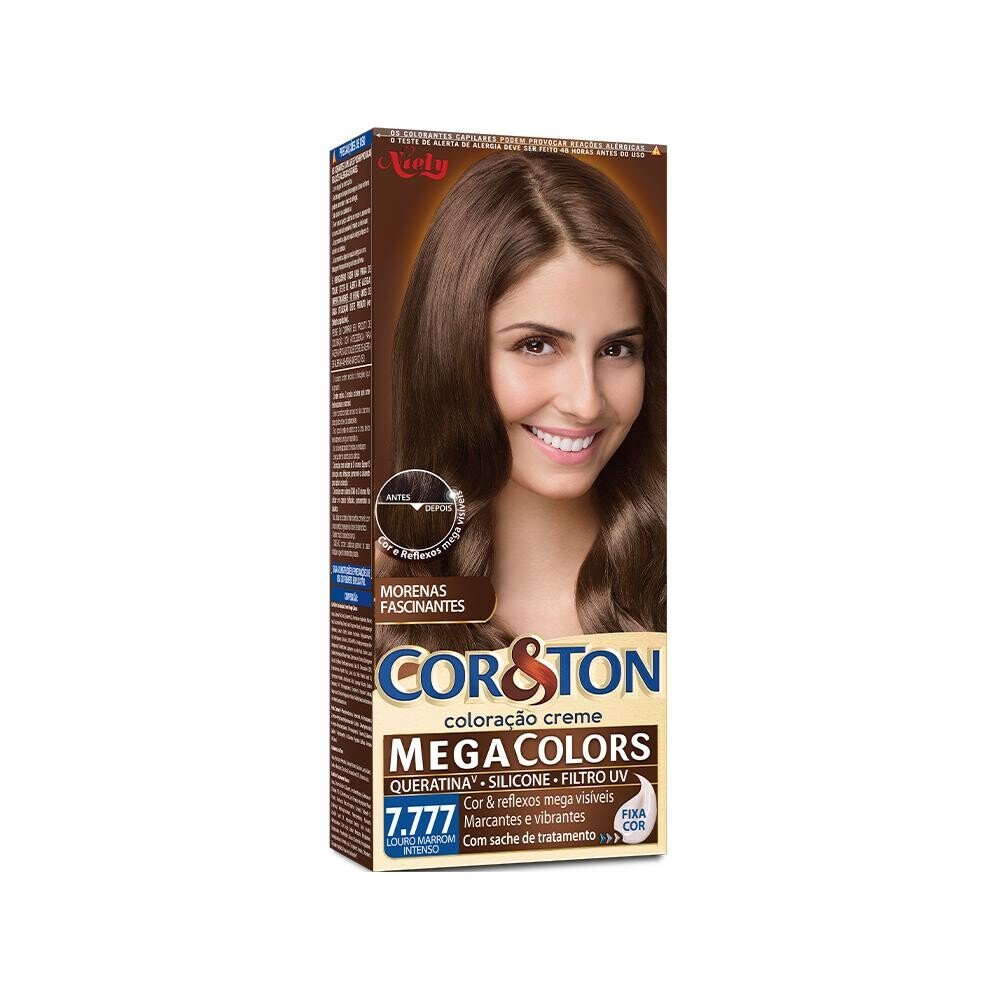 Capa do produto Coloração Creme Cor & Ton Niely Mega Colors Louro Marrom Intenso 7.777