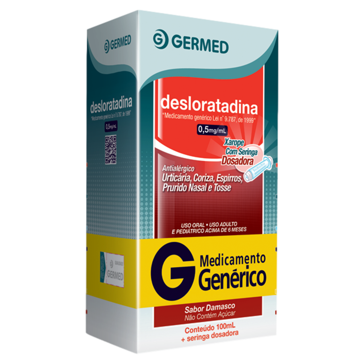 Capa do produto Desloratadina Xarope Germed Pharma 0.5Mg/Ml, 100Ml