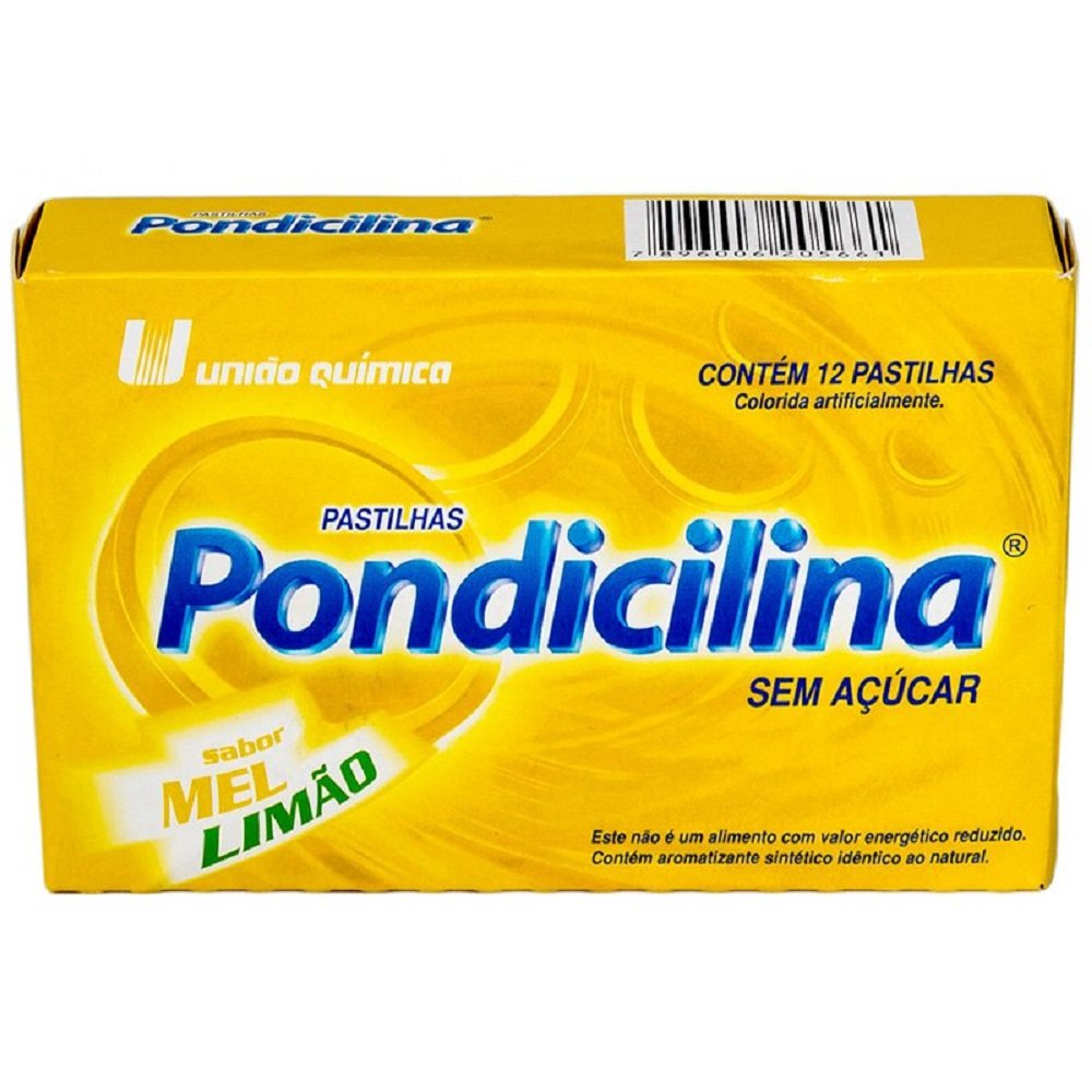 Capa do produto Pondicilina Mel/Limão 12 Pastilhas