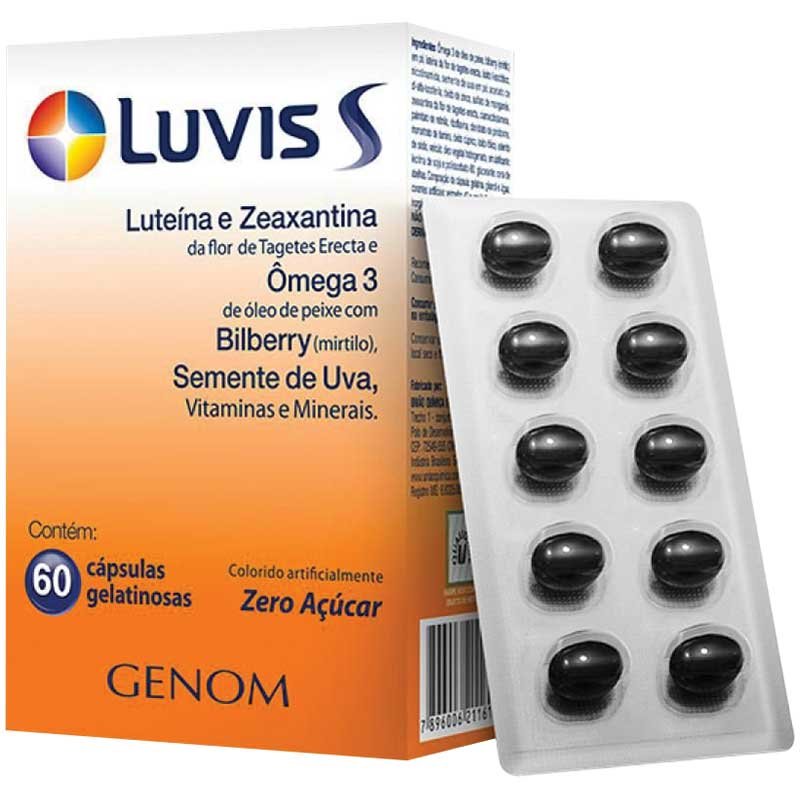 Capa do produto Suplemento Vitamínico Luvis S 60 Cápsulas Gelatinosas
