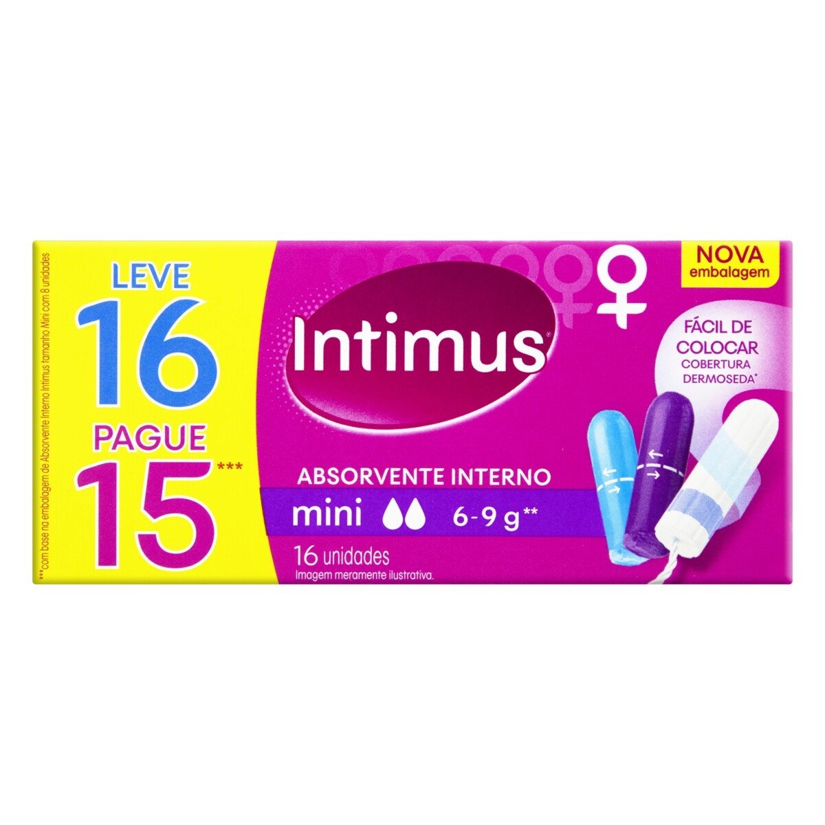 Capa do produto Absorvente Interno Intimus Mini 16 Unidades