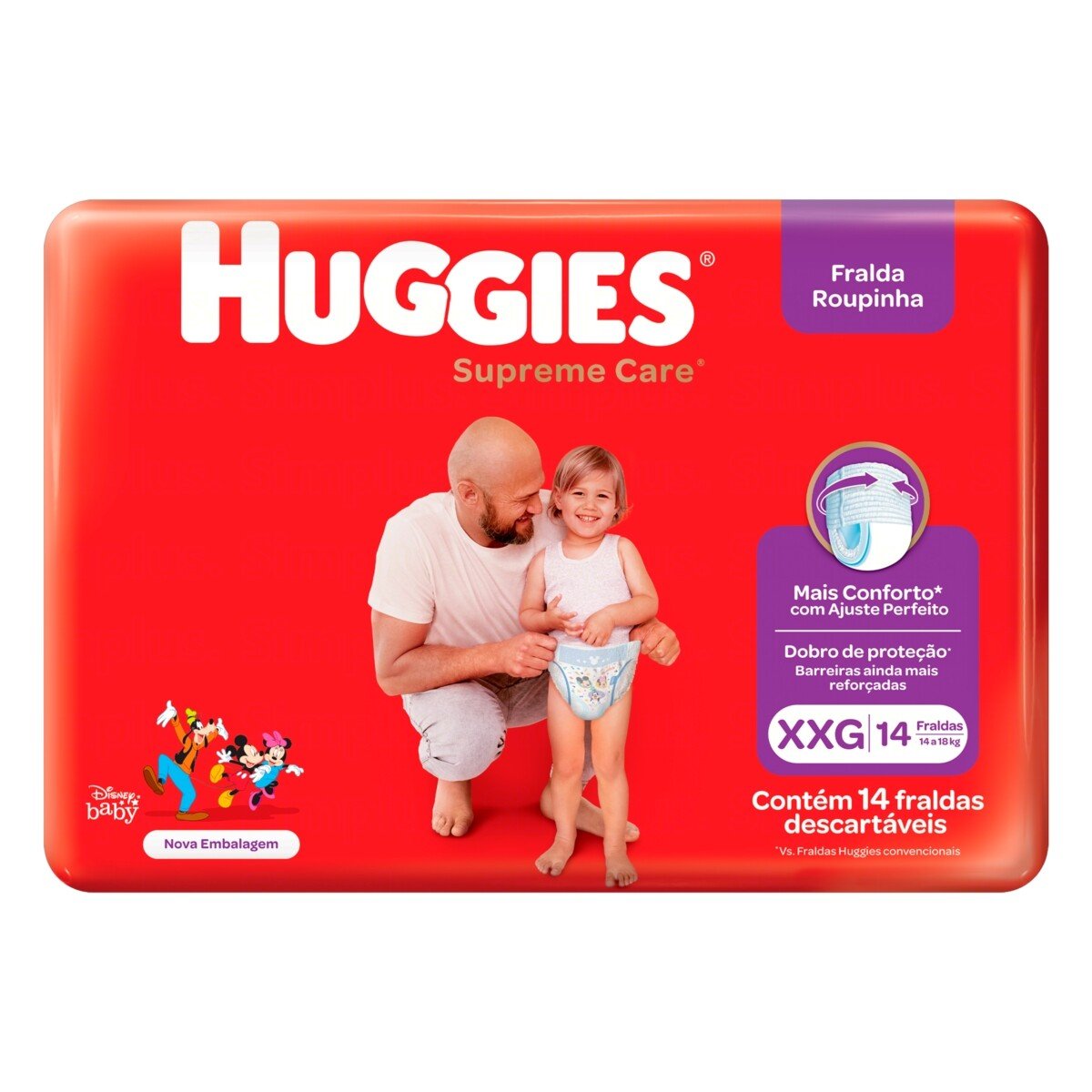 Capa do produto Fralda Roupinha Huggies Supreme Care Jumbo XXG 14 unidades