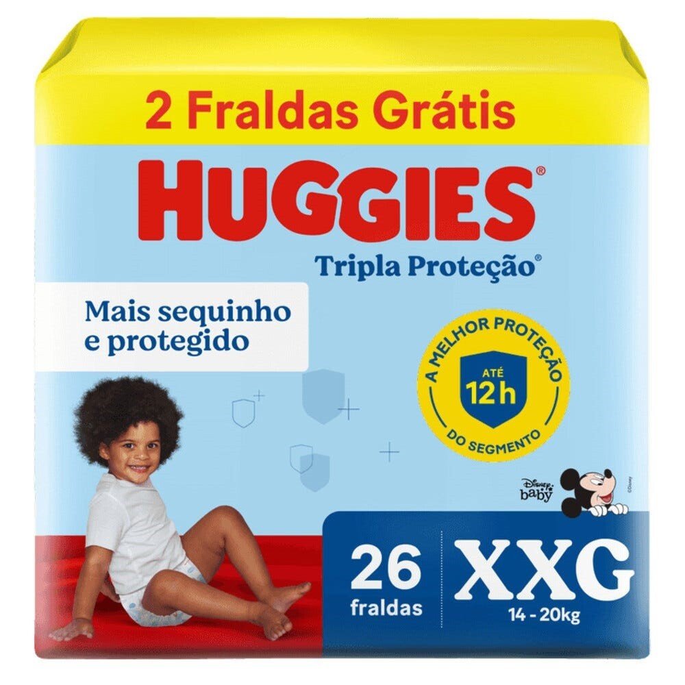 Capa do produto Fralda Huggies Disney Meguinha Xxg 26 Unidades
