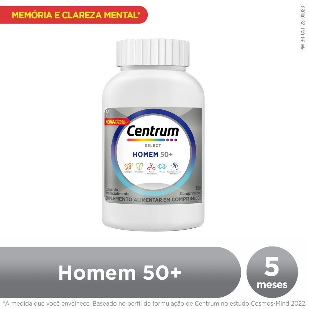 Capa do produto Suplemento Alimentar Centrum Select Homem 50+ 150 Comprimidos