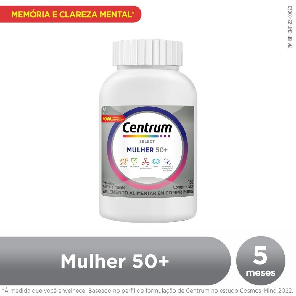 Capa do produto Suplemento Alimentar Centrum Select Mulher 50+ 150 Comprimidos