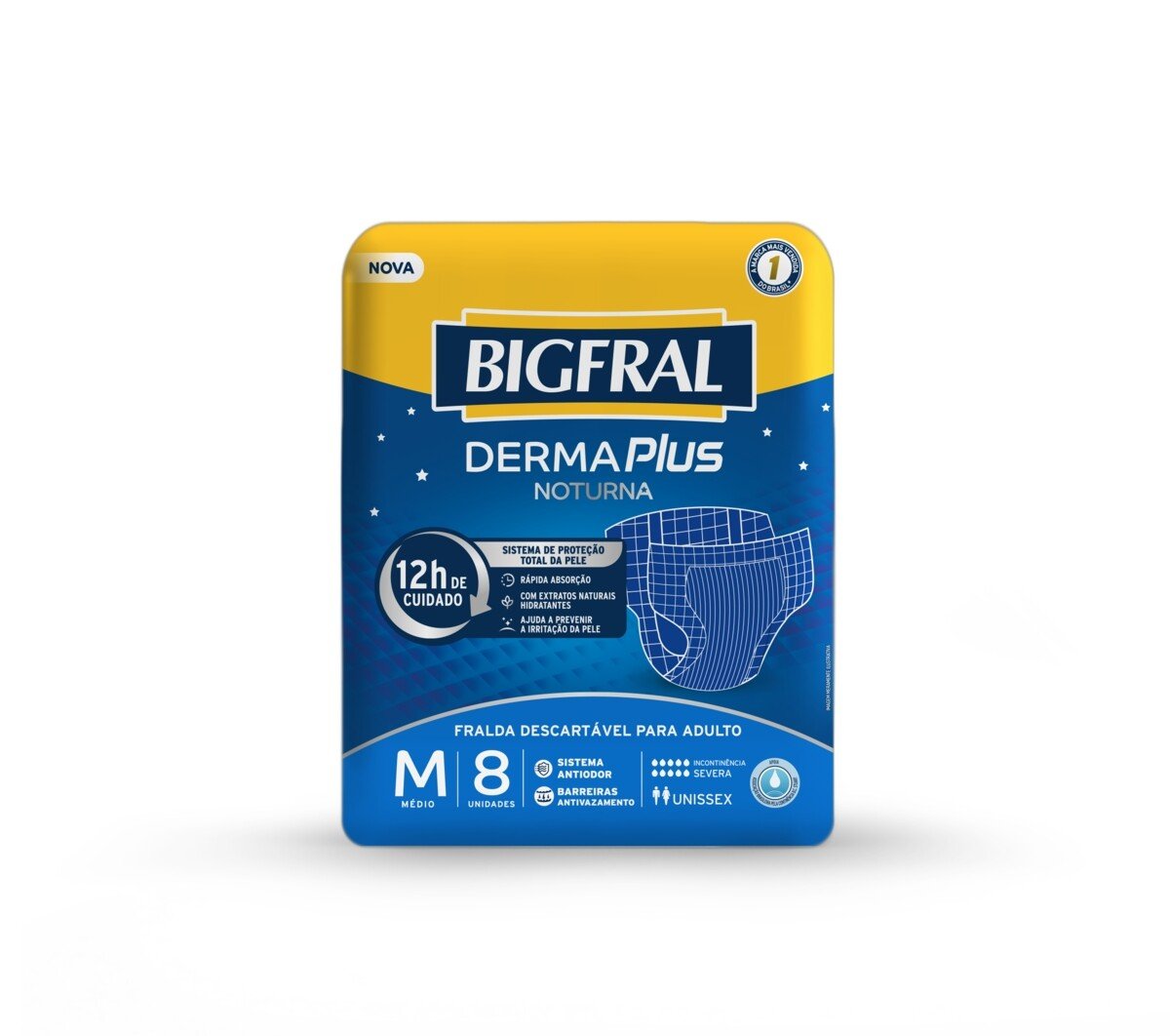 Capa do produto Fralda Geriatrica Bigfral Plus G N M 8 Unidades
