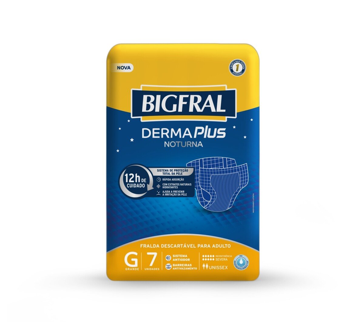 Capa do produto Fralda Geriatrica Bigfral Noturna G 7 Unidades