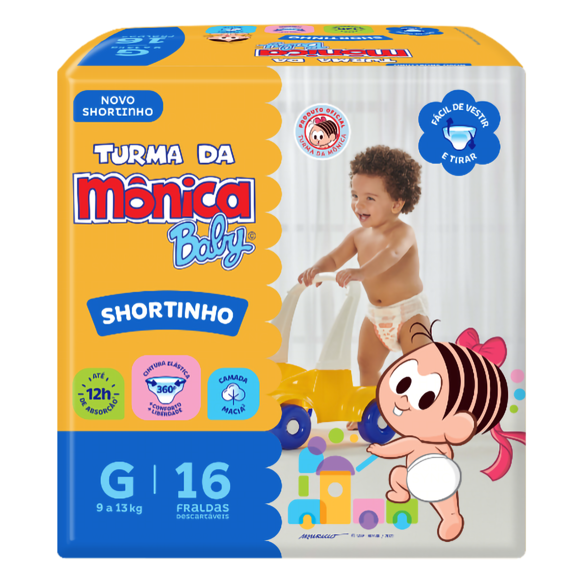 offer-product-image-Fralda Descartável Shortinho Turma da Mônica Baby G Pacote 16 Unidades