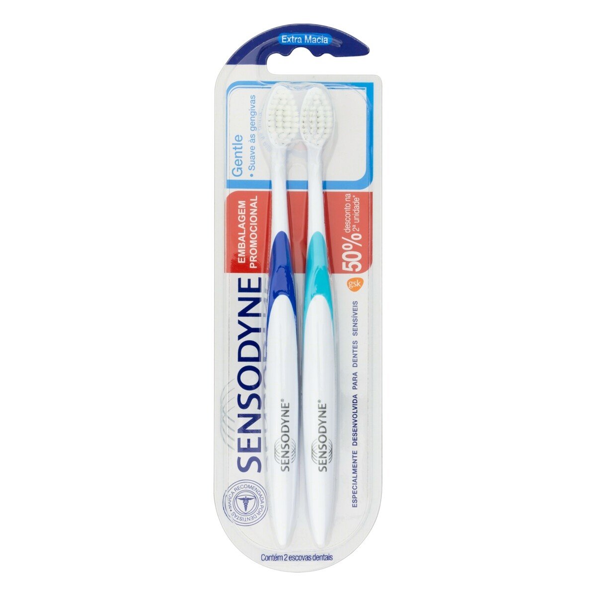 Capa do produto Kit Escova Dental Sensodyne Gentle Extra Macia 2 Unidades