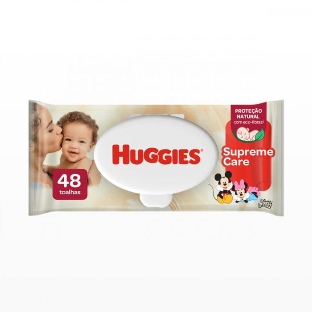 Capa do produto Lenços Umedecidos Huggies Supreme Care Disney Baby 48 Unidades