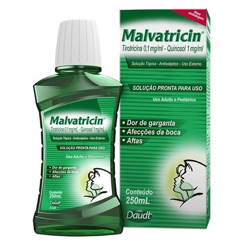 Capa do produto Malvatricin Solução 0,1mg/ml + 0,1mg/ml 250ml