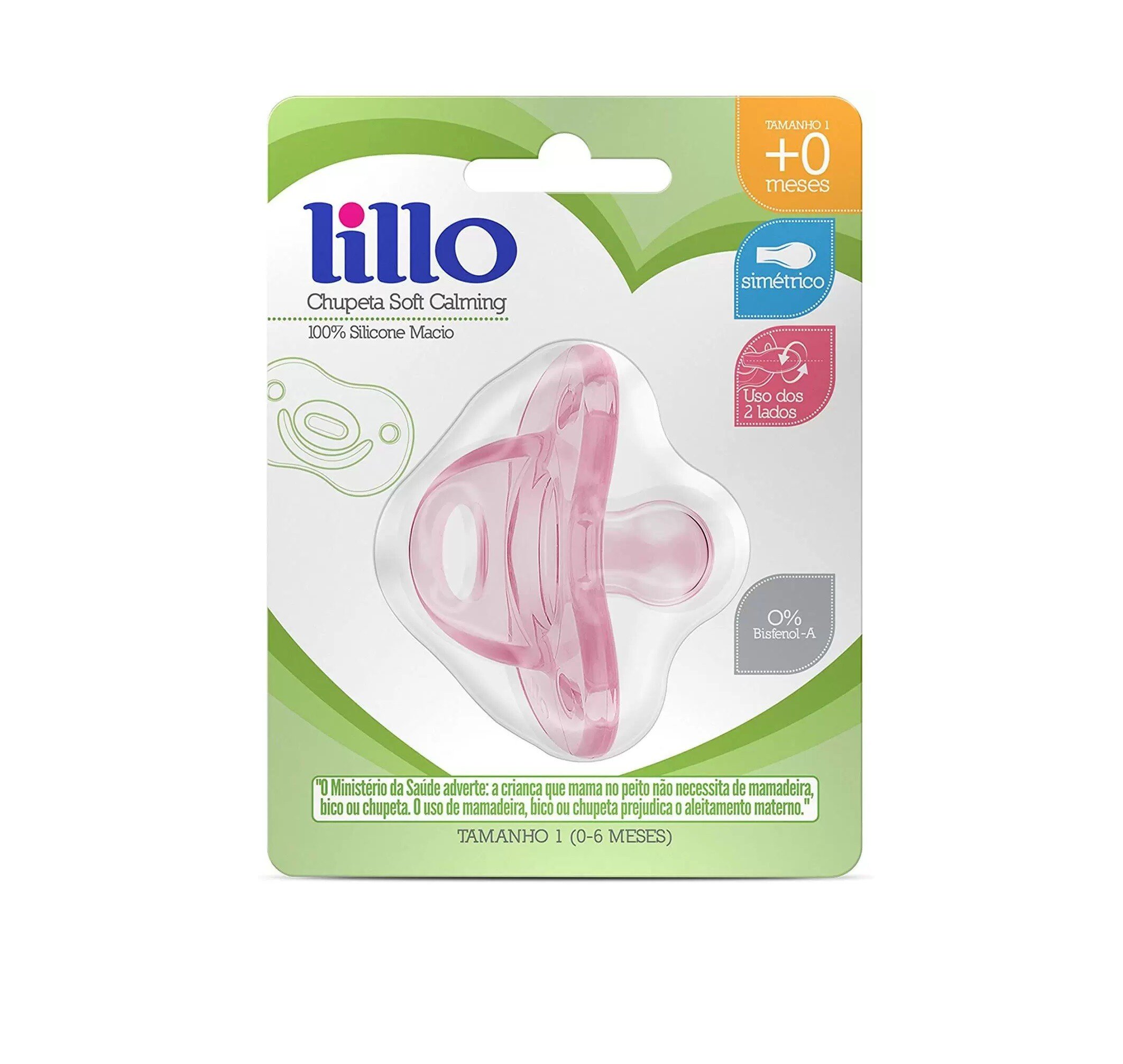 Capa do produto Lillo Chupeta Soft Rosa 1 Unidade