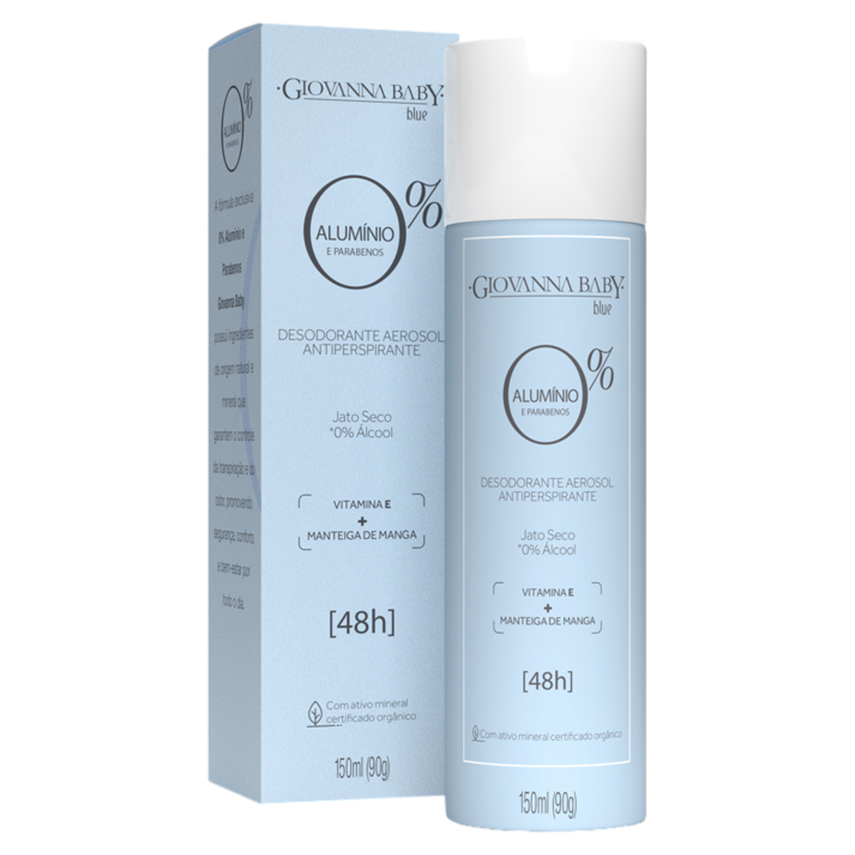 Capa do produto Desodorante Aerossol Antiperspirante Jato Seco Blue Giovanna Baby 150ml