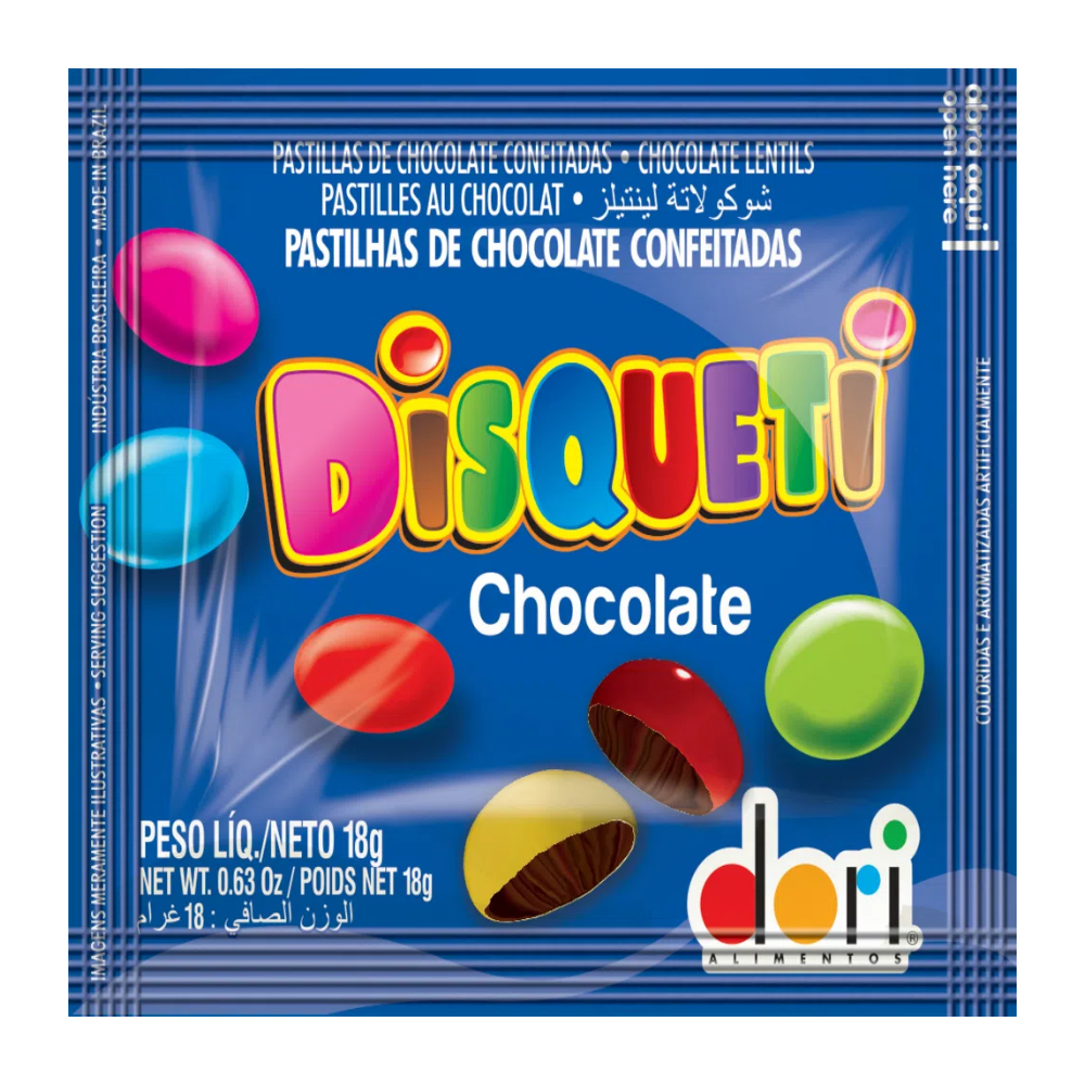 Capa do produto Disqueti Chocolate Confeitado 18g