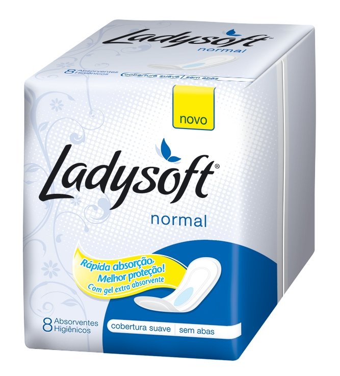 Capa do produto Absorvente Ladysoft Normal Sem Abas 8 Unidades