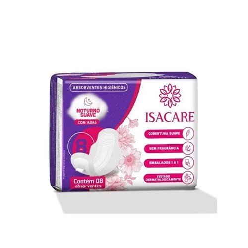 offer-product-image-Iscare Absorvente Noturno Com Abas 8 unidades