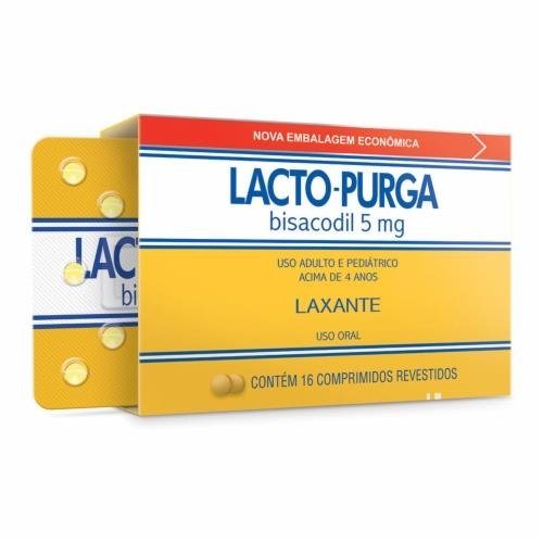 Capa do produto Lacto Purga 5Mg 16 Comprimidos