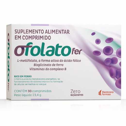 Capa do produto Ofolato Fer 30 Comprimidos
