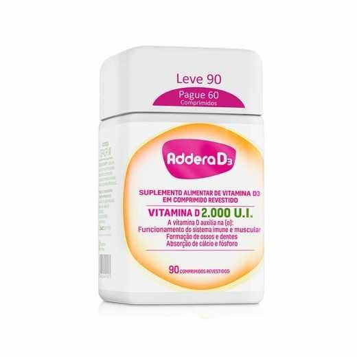 Capa do produto Addera D3 2.000Ui 90 Comprimidos