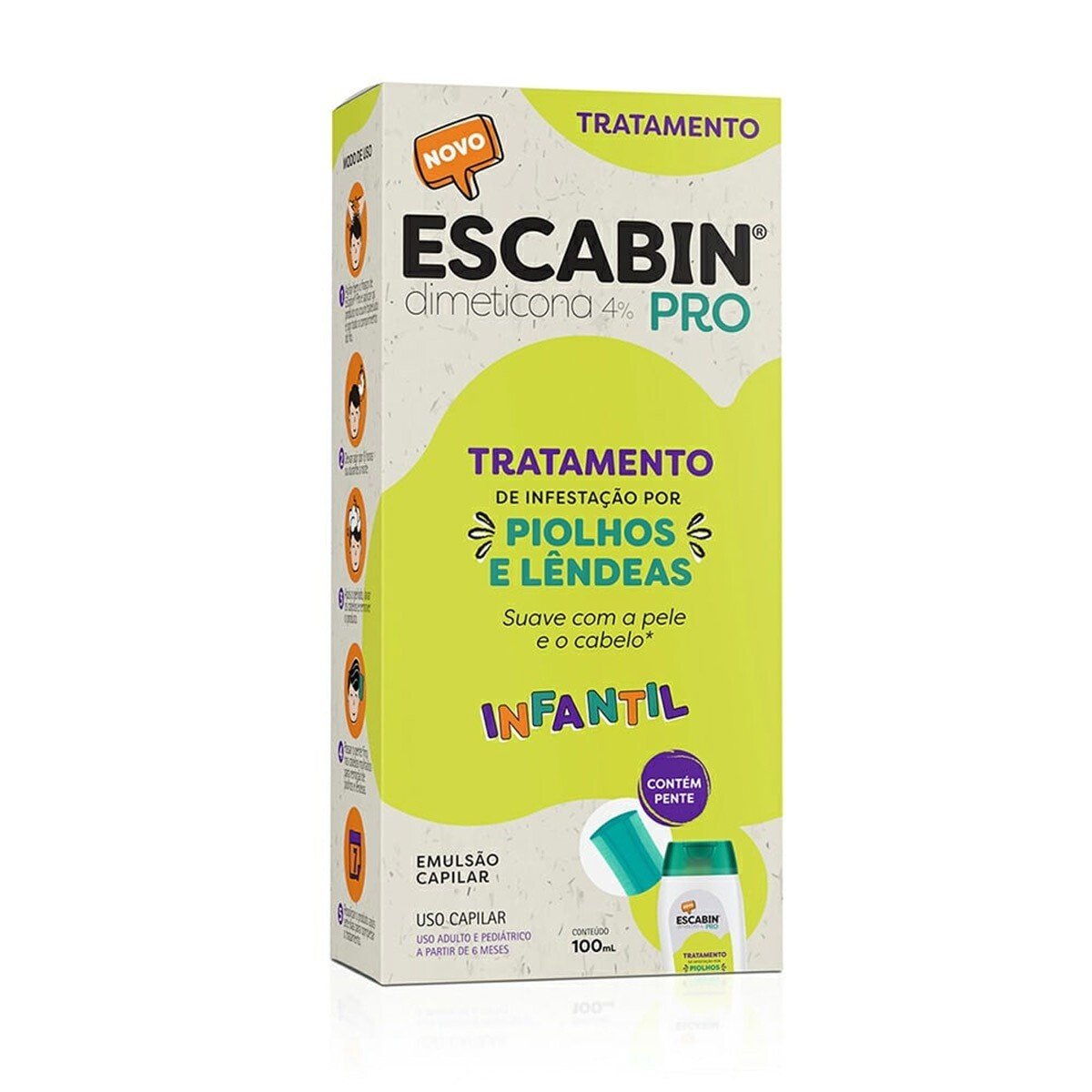 Capa do produto Escabin Pro 4% Emulsão 100Ml