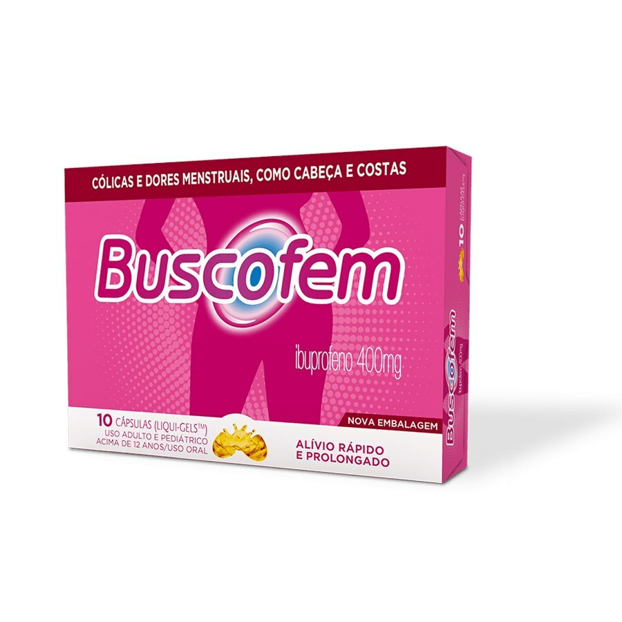 Capa do produto Buscofem 400Mg 10 Comprimidos