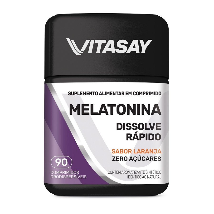Capa do produto Melatonina Vitasay 0,21mg, Laranja 90 comprimidos