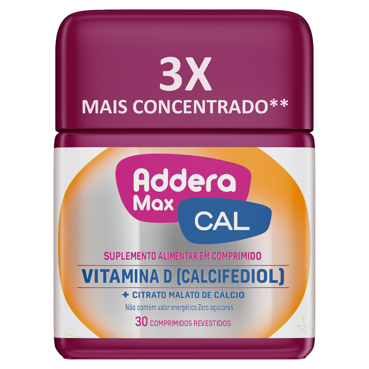 Capa do produto Addera Max Cal Frasco 30 Comprimidos Revestidos