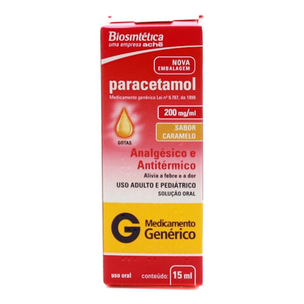 Capa do produto Paracetamol Gotas Genérico Biosintética (Aché) 200Mg/Ml 15Ml