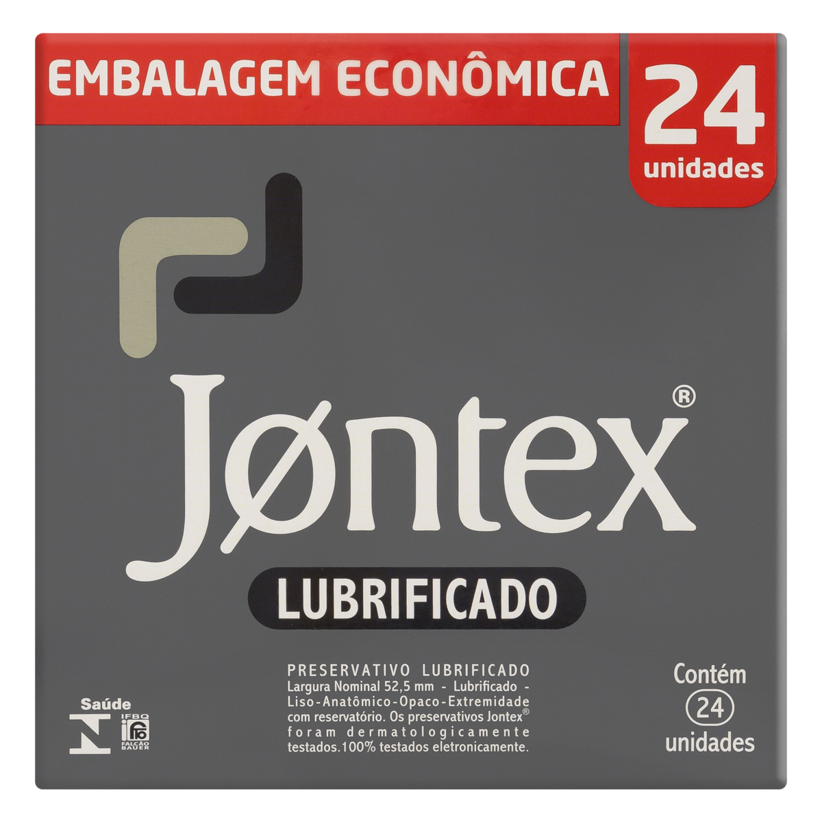 Capa do produto Preservativo Camisinha Jontex Lubrificado 24 Unidades