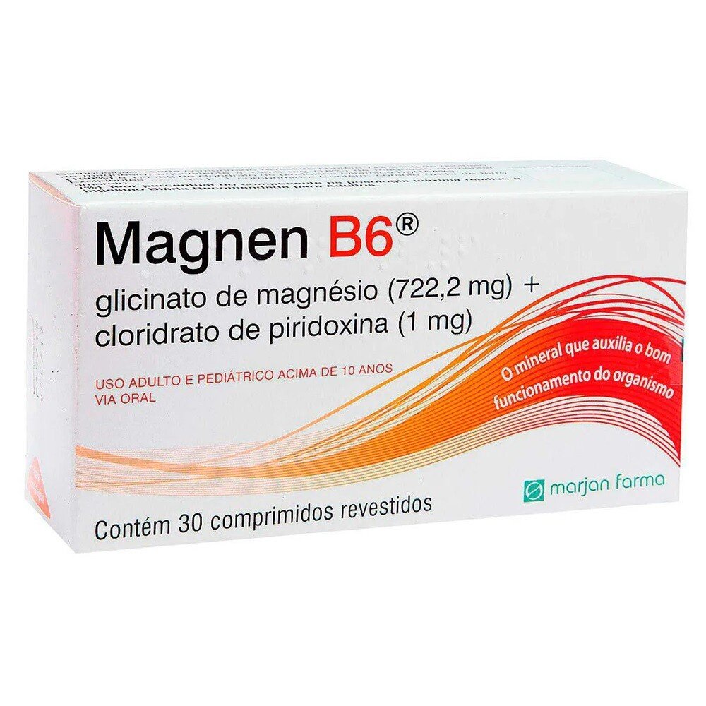 Capa do produto Suplemento Vitamínico Magnen B6 30 Comprimidos