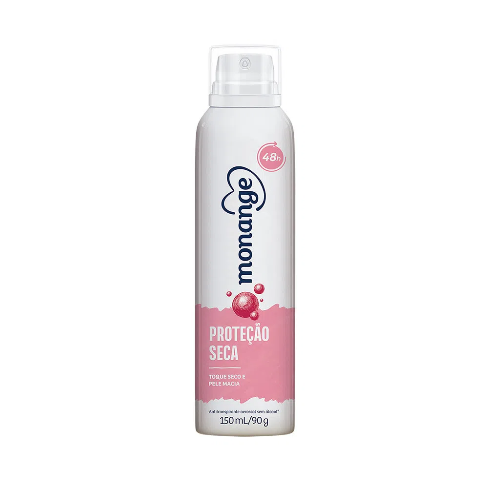 Capa do produto Desodorante Aerosol Antitranspirante Monange Feminino Proteção Seca 150Ml