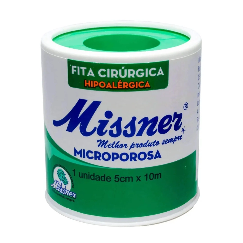 Capa do produto Fita Cirúrgica Microporosa Missner Branca 5cm x 10m