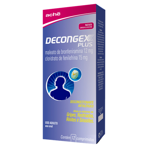 Decongex Plus 12mg + 15mg 12 comprimidos