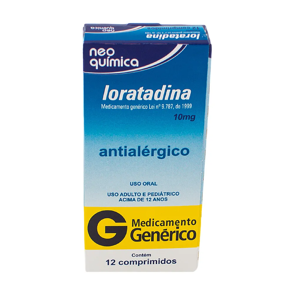 Capa do produto Loratadina Genérico Neo Química 10Mg 12 Comprimidos