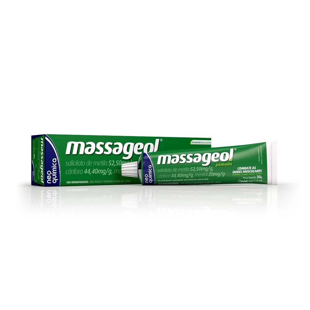 Capa do produto Massageol Pomada 52,5Mg + 44,4Mg + 20,0Mg 30G