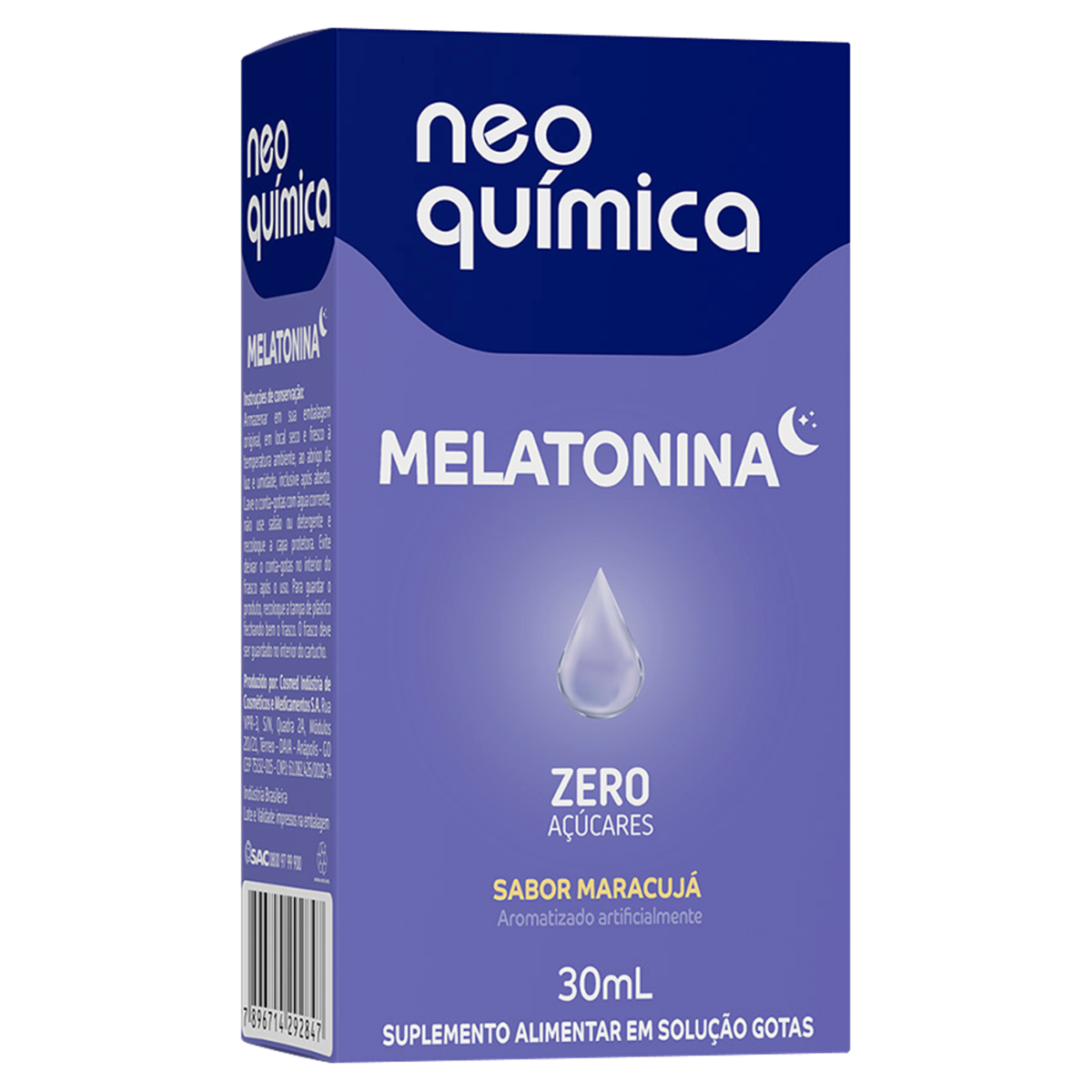 Capa do produto Melatonina Maracujá Neo Química Frasco 30ml Gotas