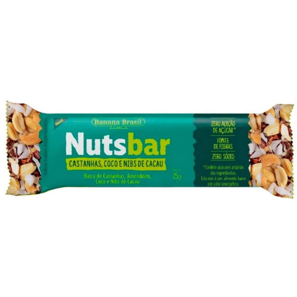 offer-product-image-Barra de Castanhas Nuts Bar coco e nibs de cacau 12 unidades, 25g
