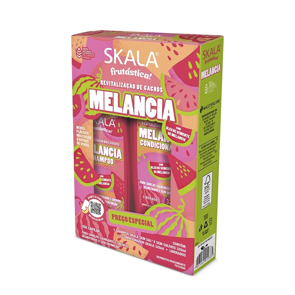 Capa do produto Kit Frutástica Melancia Skala Shampoo 325ml e Condicionador 325ml