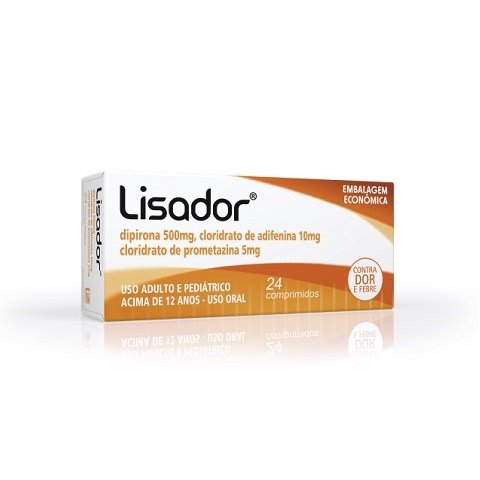 Capa do produto Lisador 500Mg + 5Mg 24 Comprimidos