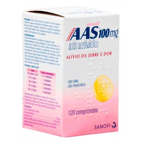 Capa do produto AAS Infantil 100mg 120 comprimidos