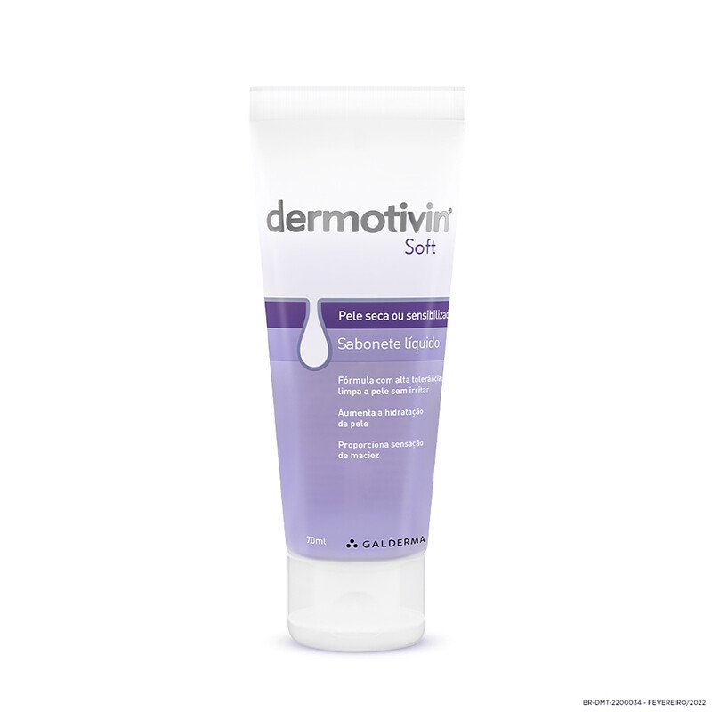 Capa do produto Sabonete Facial Líquido Dermotivin Soft Pele Seca Ou Sensível 70Ml