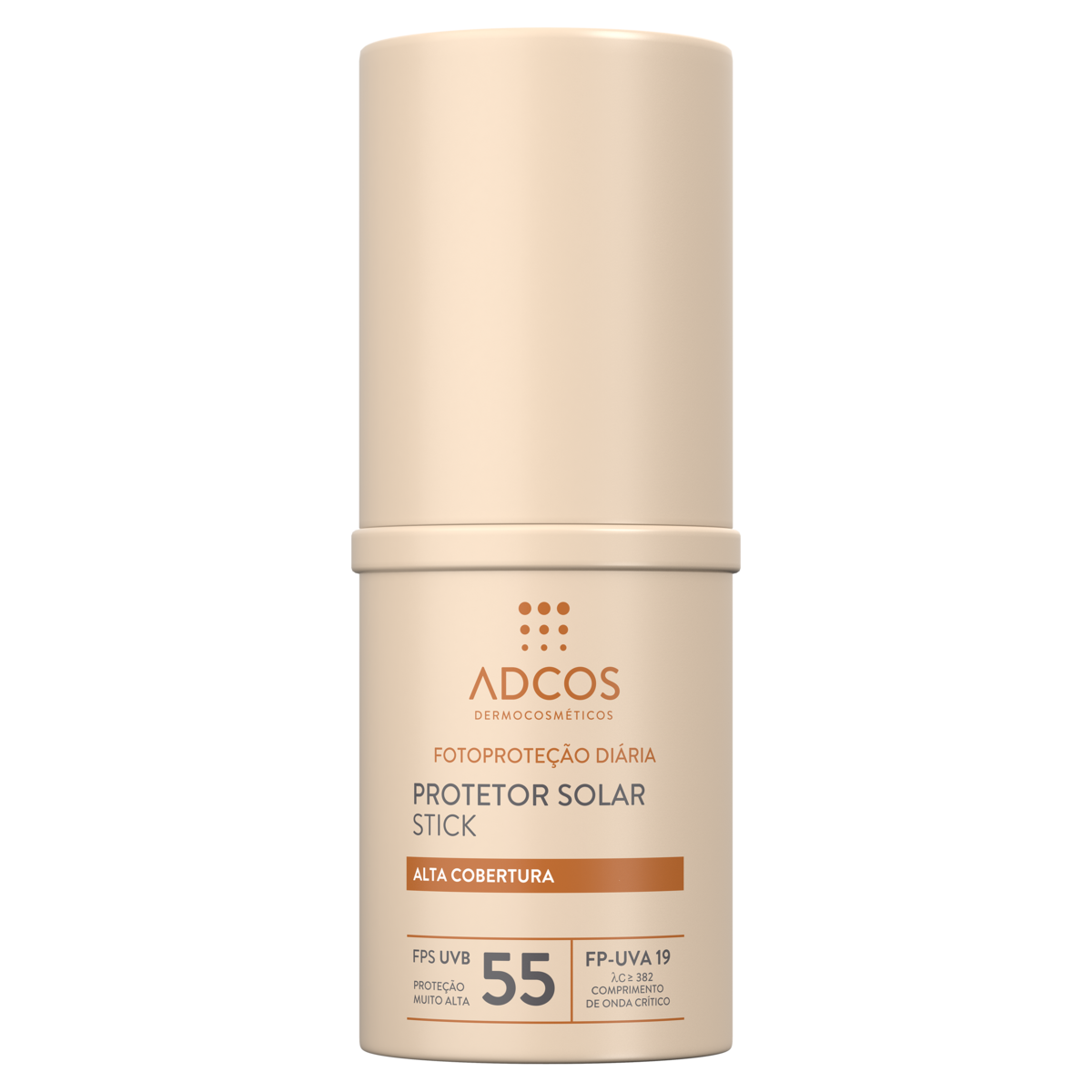 offer-product-image-Protetor Solar Stick FPS 55 FP UVA 19 Beige Adcos Tubo 17g