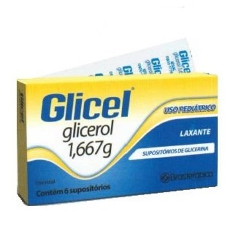 Capa do produto Glicel Supositorios Pediatrico 6 unidades/1,66g