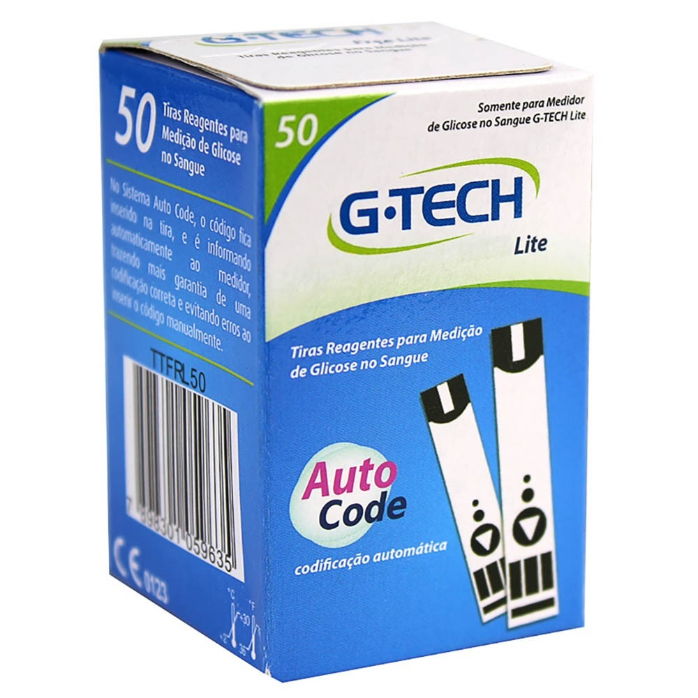 Capa do produto Tiras Glicemia G-Tech Free Lite 50 Unidades