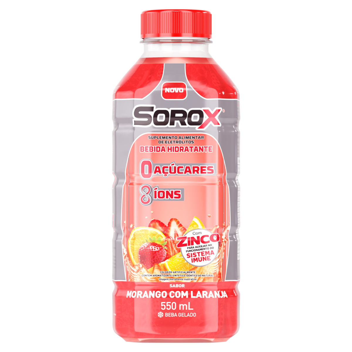 Capa do produto Sorox Morango com Laranja 550ml