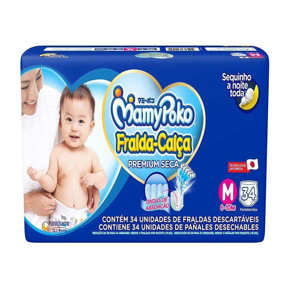 offer-product-image-Fralda-Calça Mamypoko Super Seca Mega Tamanho M Com 34 Unidades